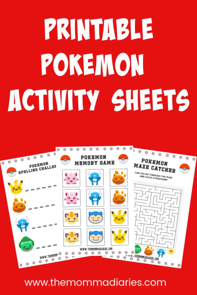 printable pokemon activities