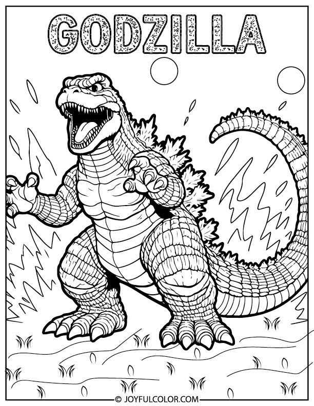 godzilla coloring pages printable