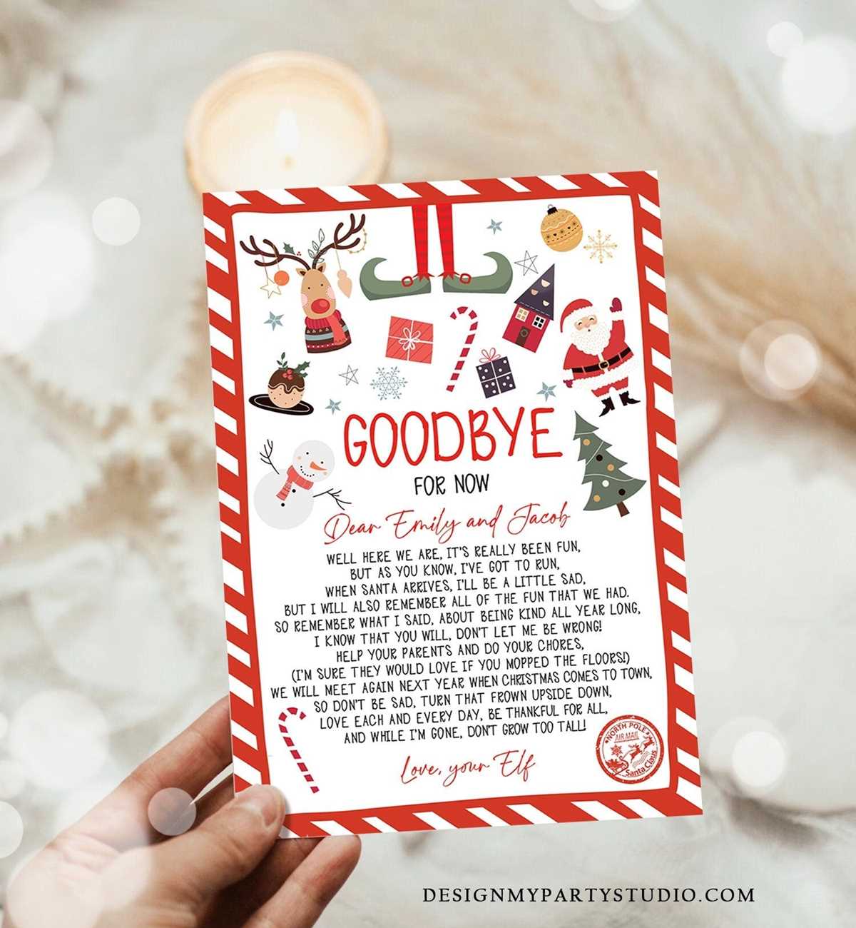 goodbye letter from elf on the shelf free printable