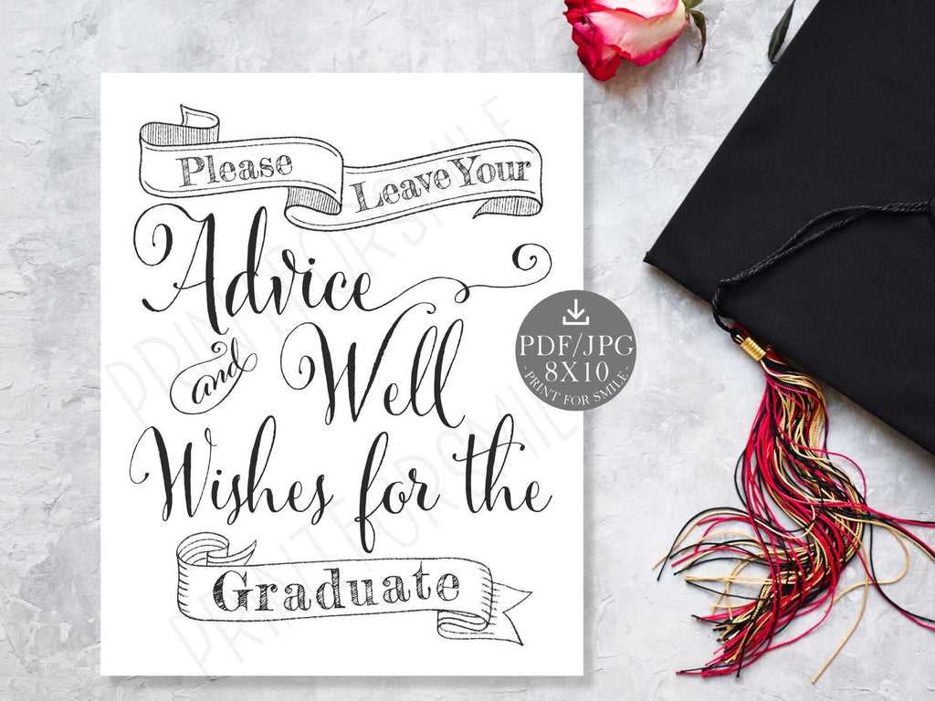 graduation advice cards free printable