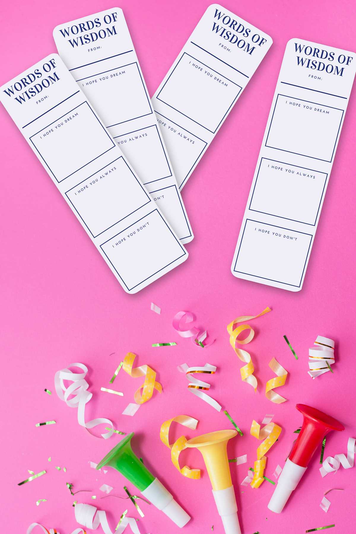 graduation advice cards free printable