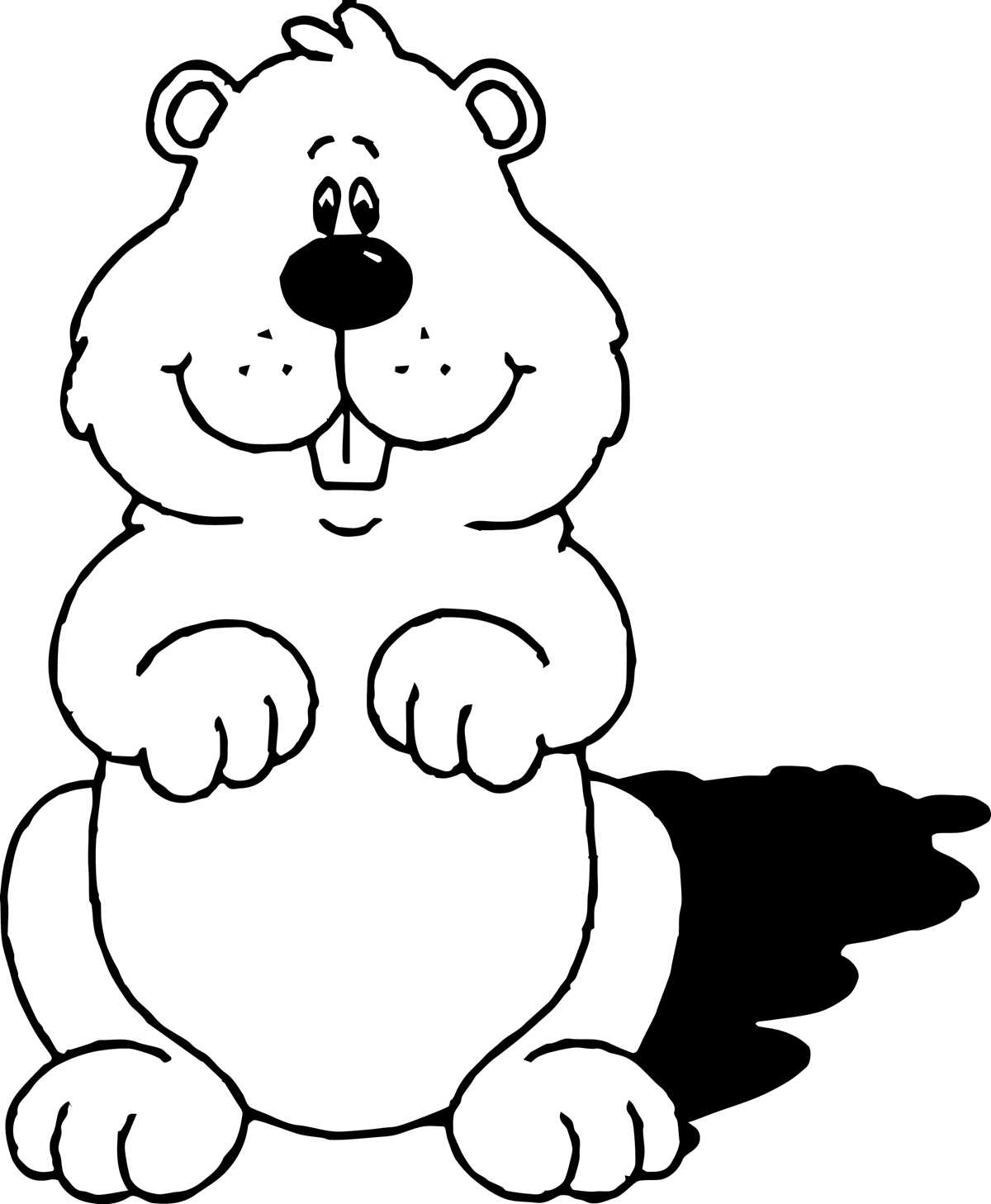groundhog day coloring pages free printable
