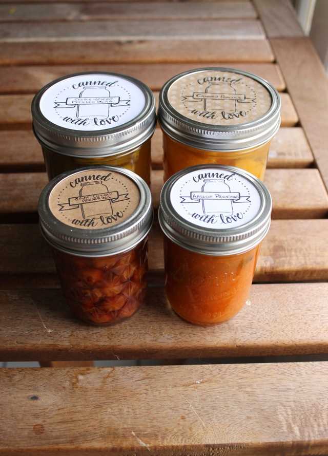 canning jar printable labels