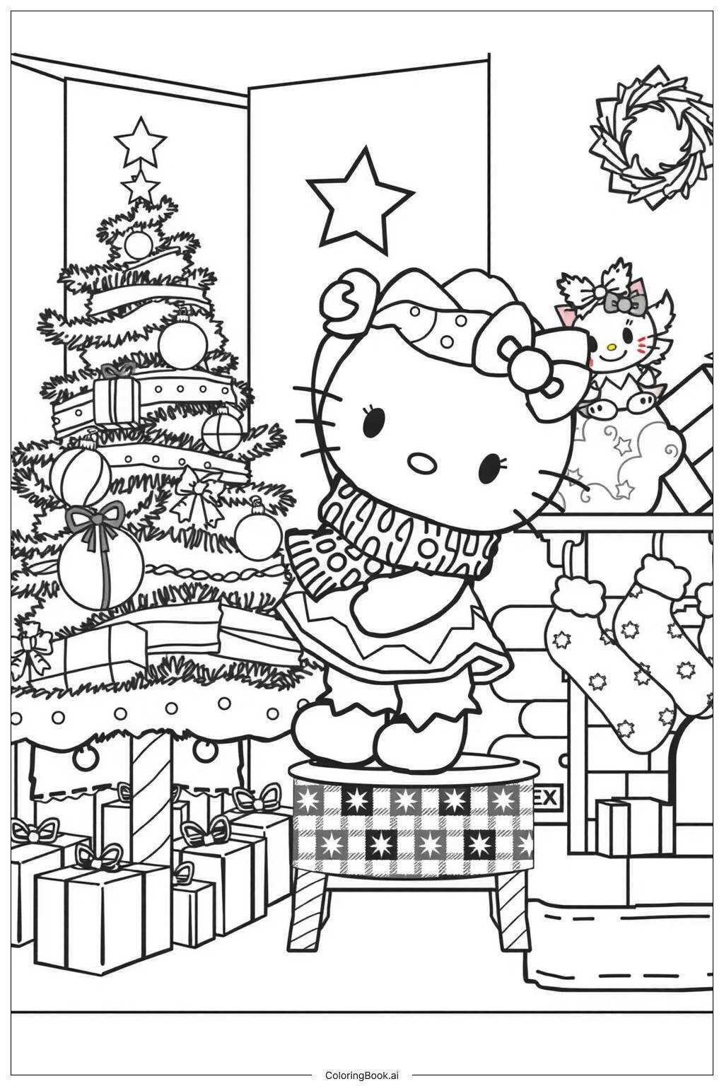 printable hello kitty christmas coloring pages printable hello kitty christmas coloring pages