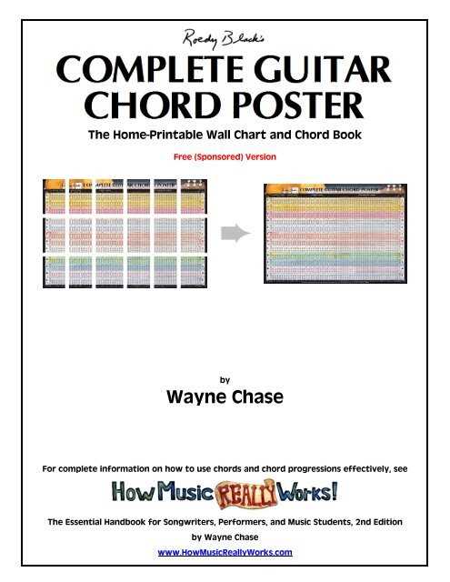 guitar chord chart printable free