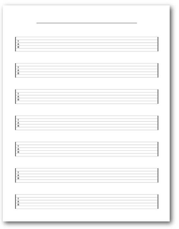 guitar tabs free printable