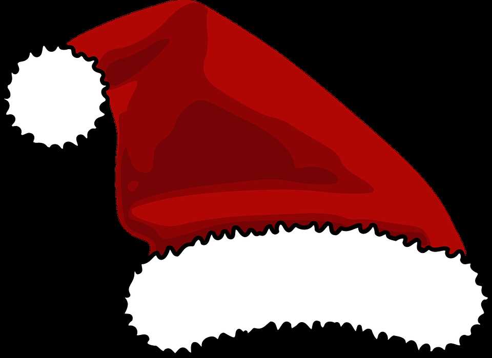 printable santa hat outline