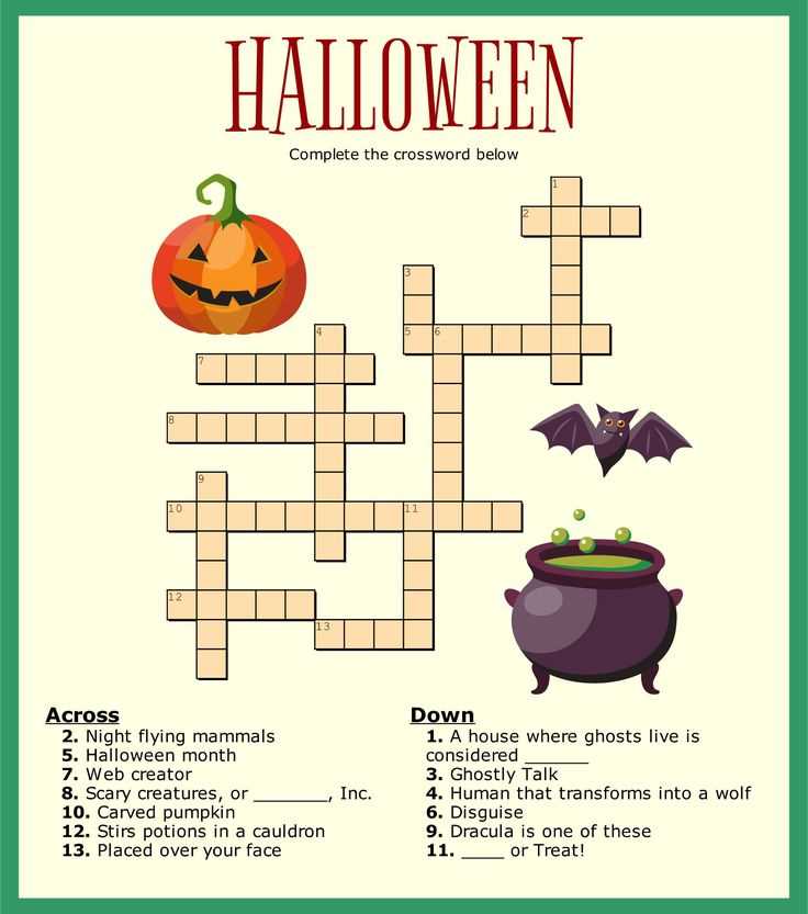 halloween crossword puzzle printable halloween crossword puzzle printable
