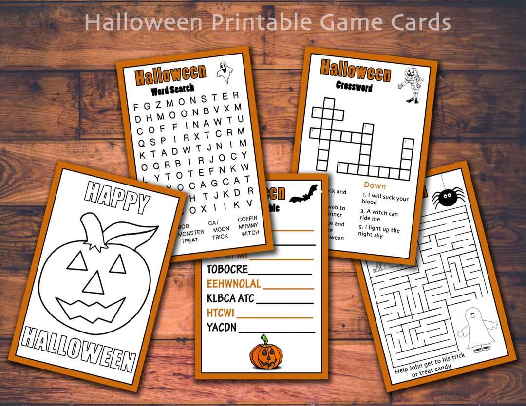 halloween game printables