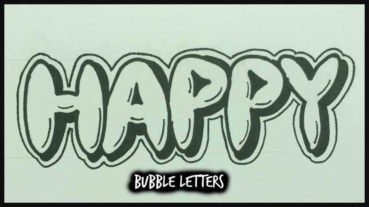 happy birthday bubble letters printable