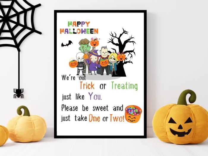 happy halloween please take one sign printable