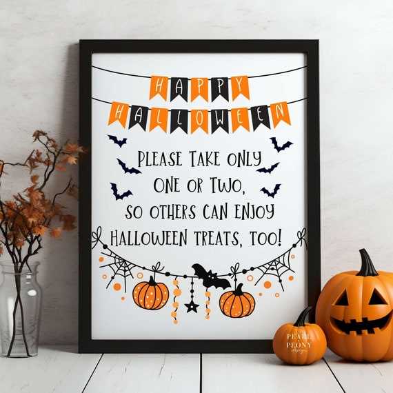 happy halloween take one sign printable happy halloween take one sign printable