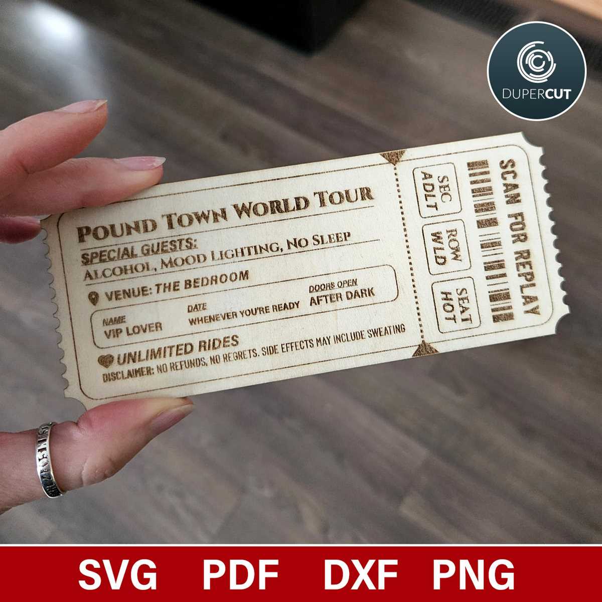 ticket to pound town printable