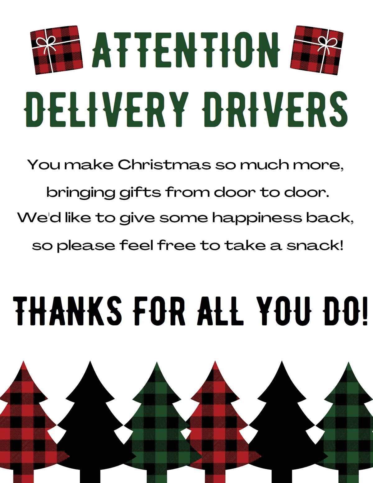 free printable signs for delivery drivers