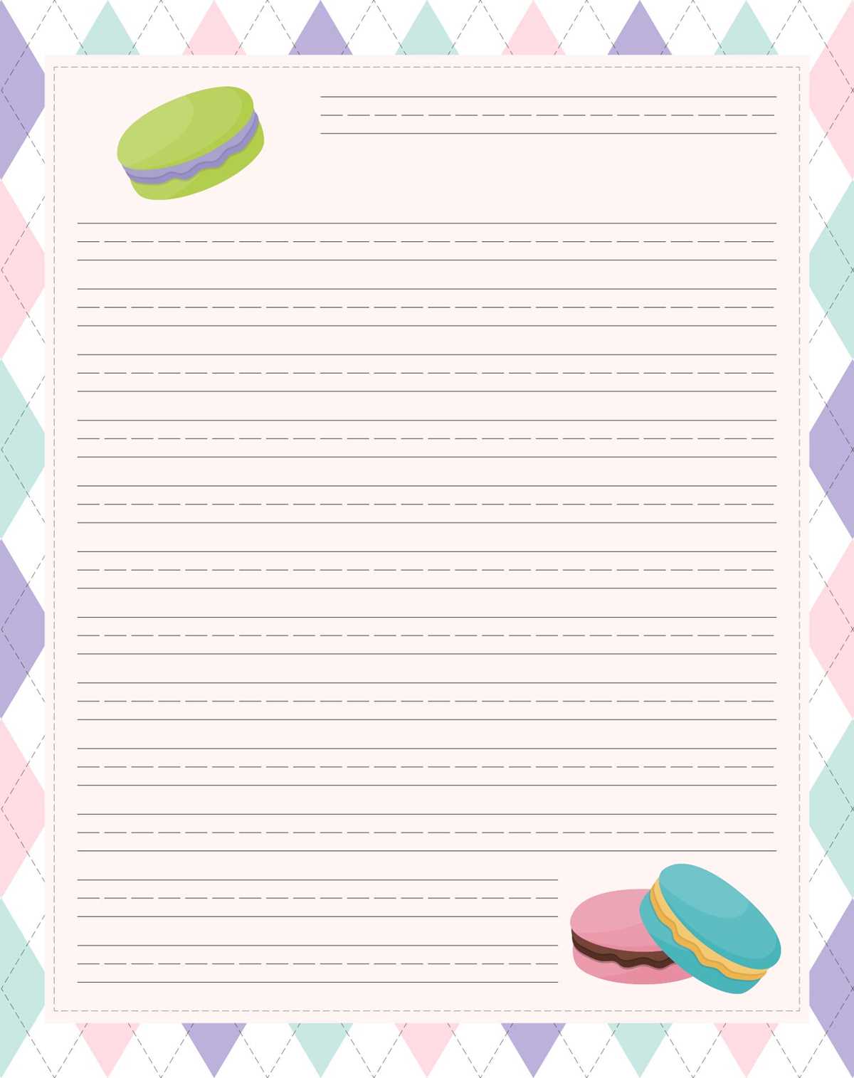 preschool printable lined paper