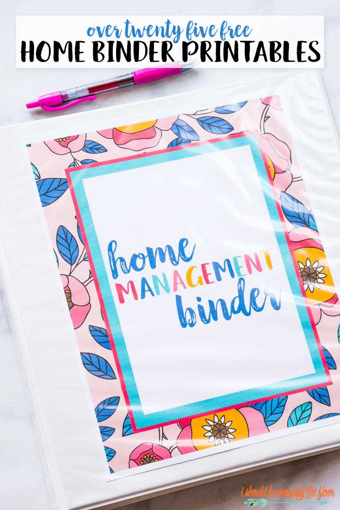 home management binder printables