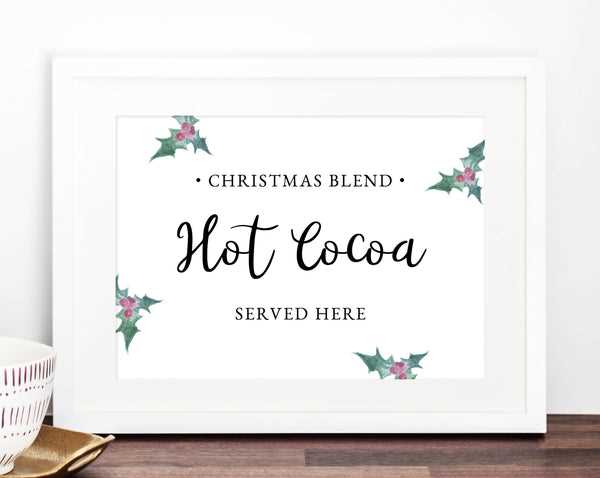 hot cocoa bar sign printable