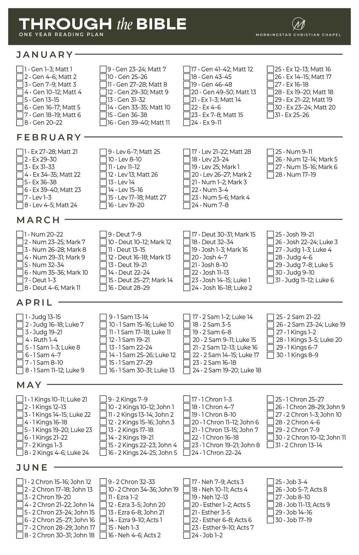 bible in a year plan printable