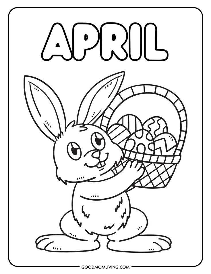 free printable april coloring pages