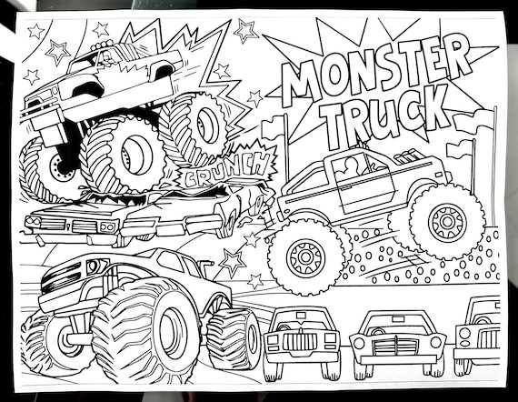 monster truck pictures printable