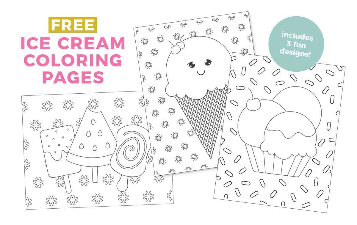 ice cream cone coloring pages printable