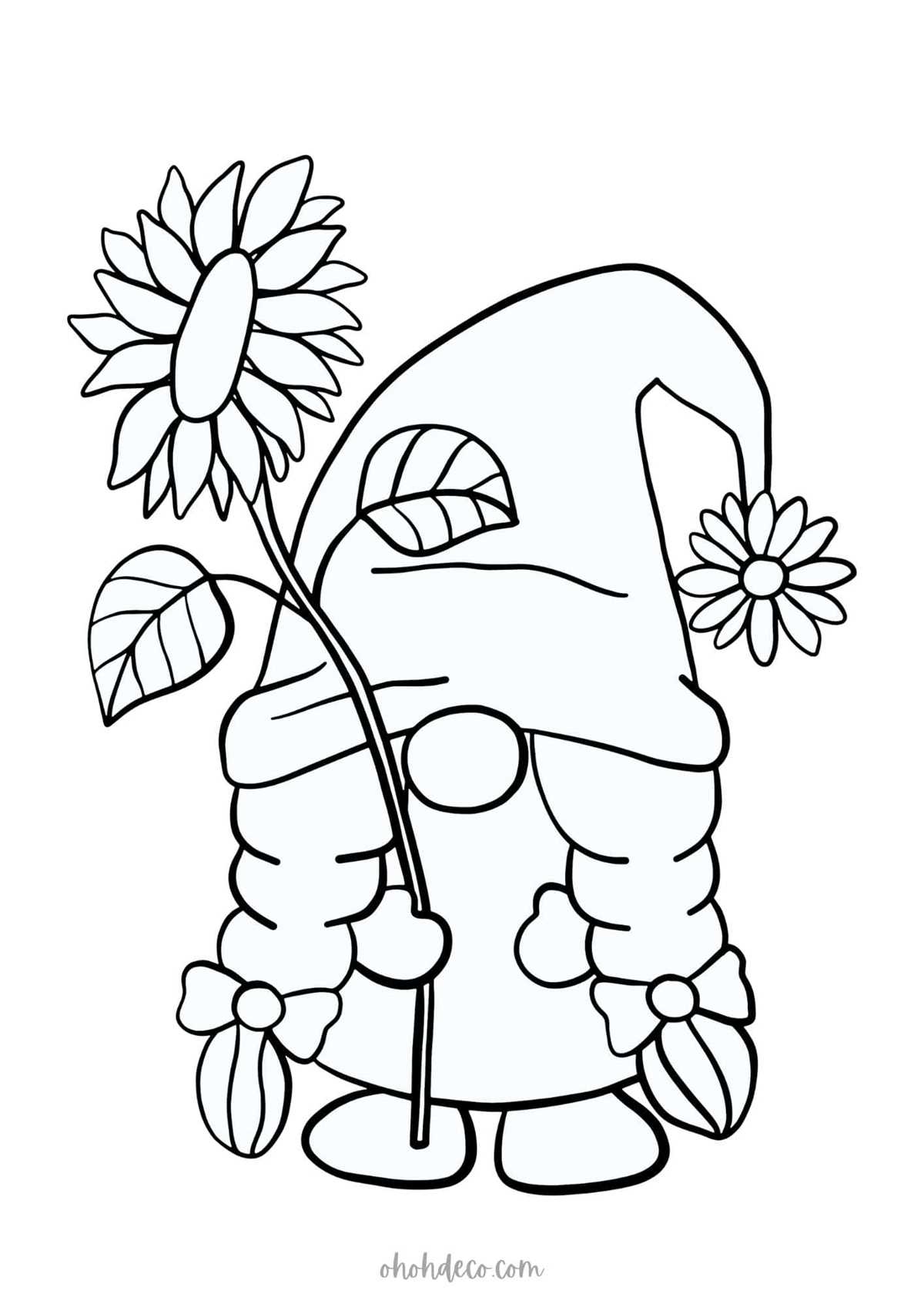 printable sunflower pictures to color