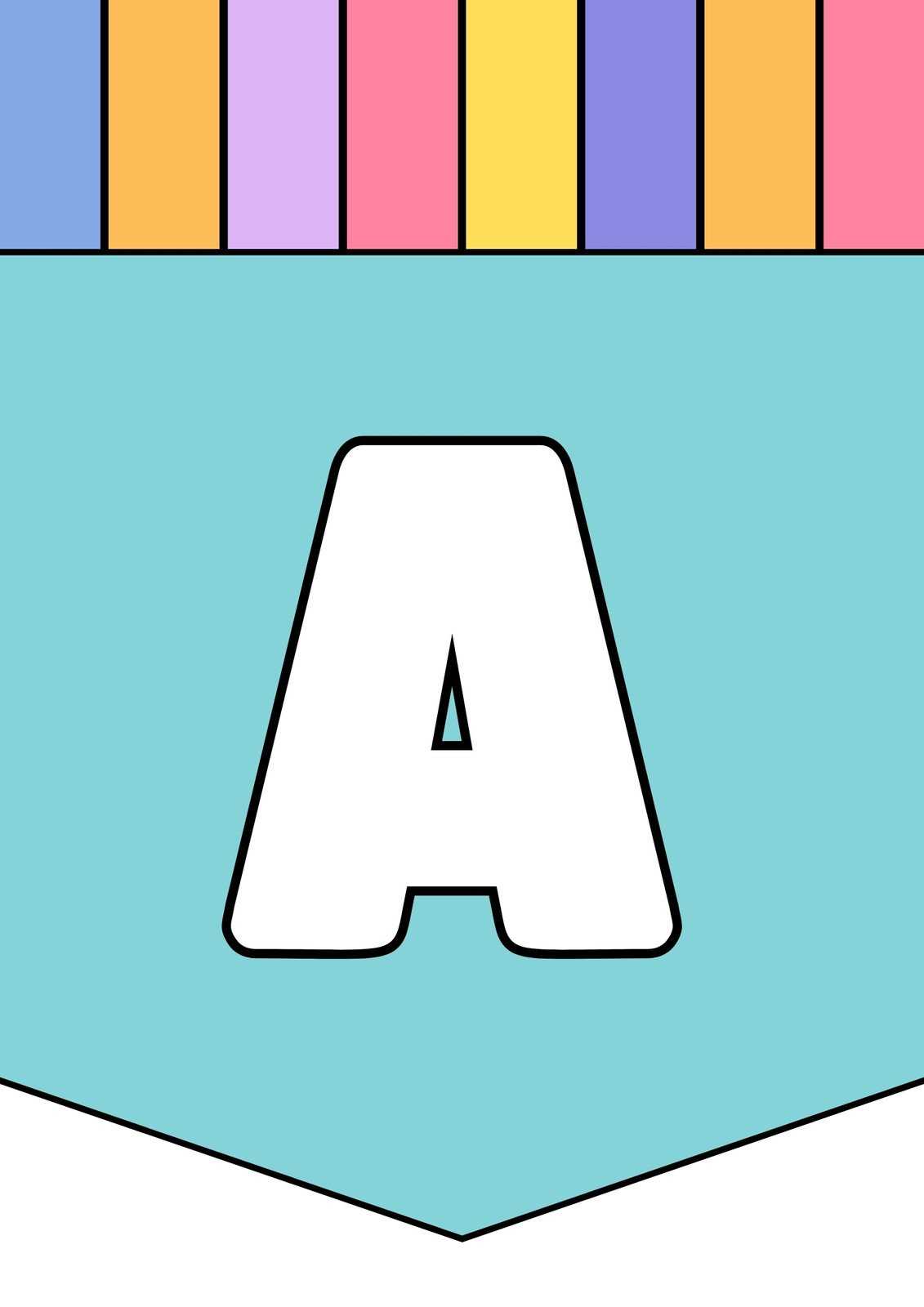 individual colorful alphabet letters printable free