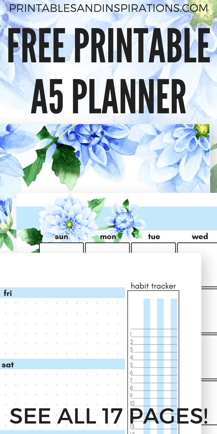 free planner printables a5