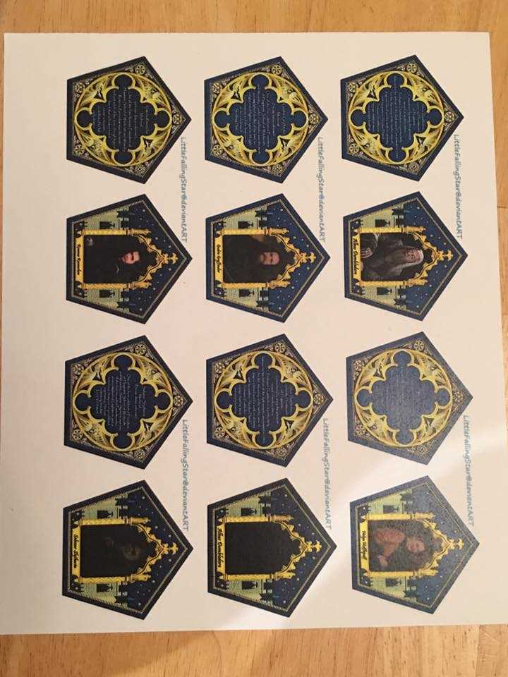 chocolate frog box printable