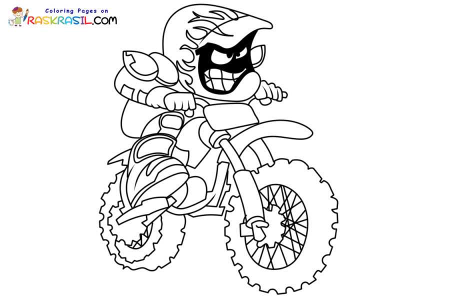 dirt bike coloring page printable