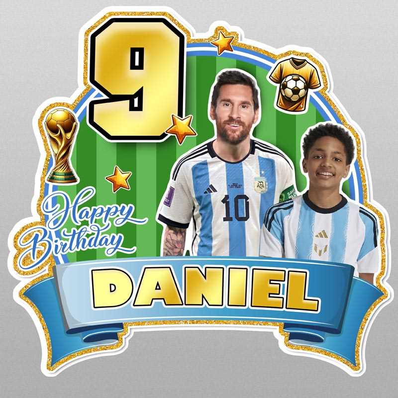 messi cake topper printable