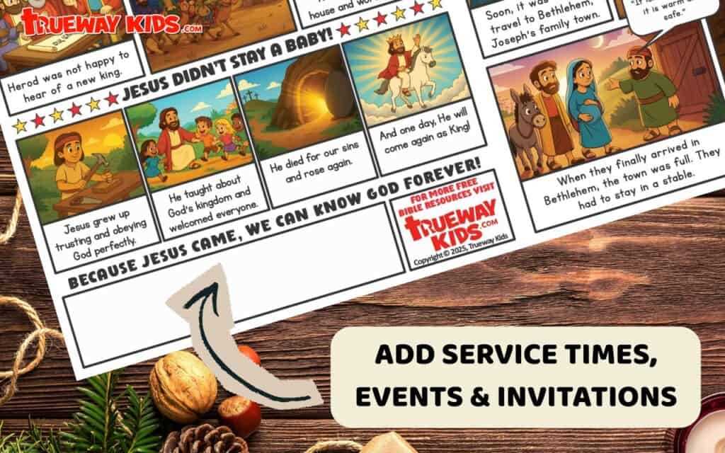 printable christmas story for sunday school