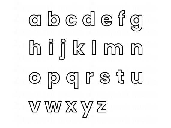 printable lower case letters of the alphabet