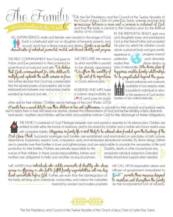 a proclamation to the world printable