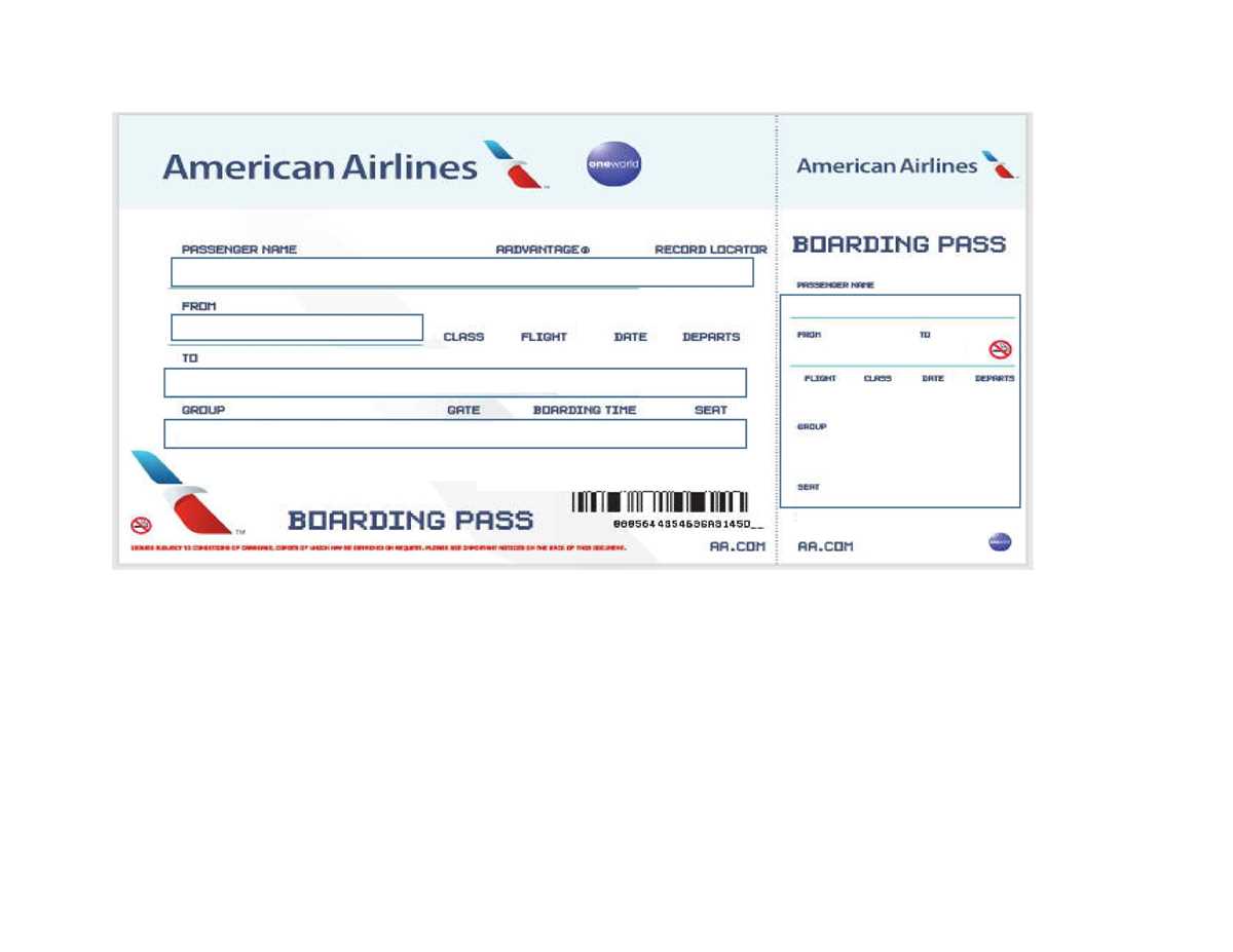 printable fake plane ticket