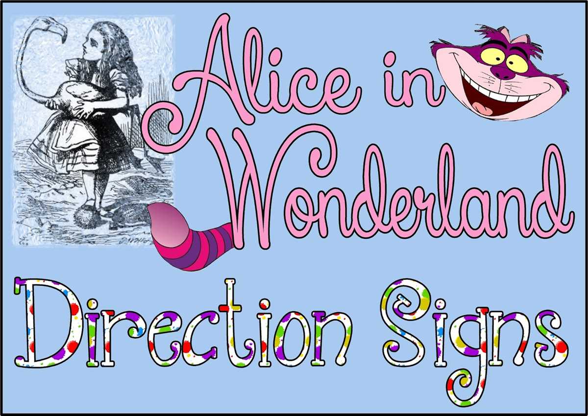 alice and wonderland free printables