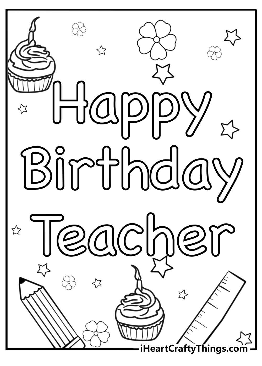 free coloring birthday cards printable