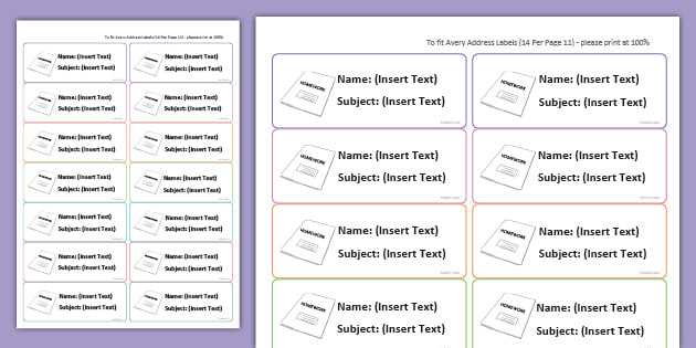 printable folder labels