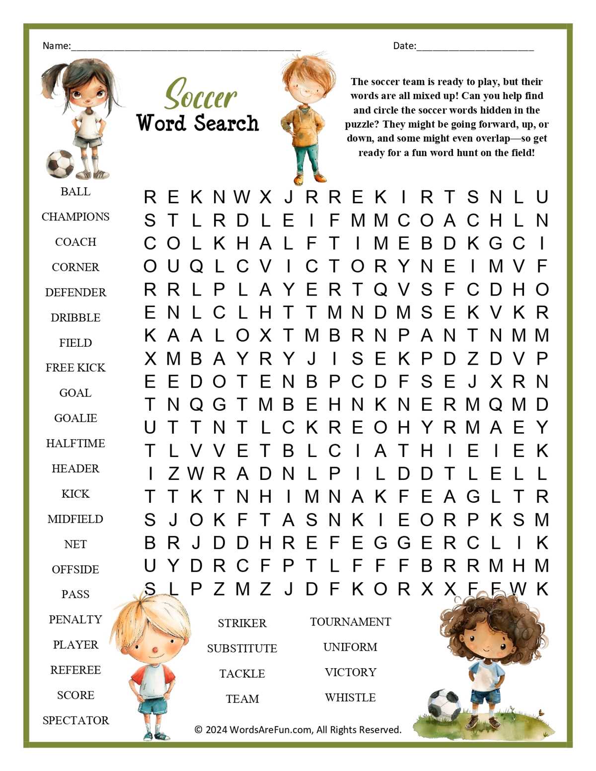 football word searches printable