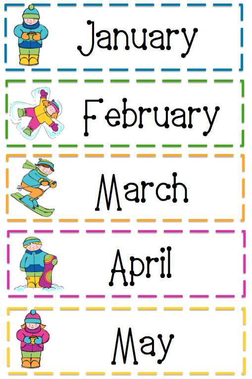 free printable months of the year chart