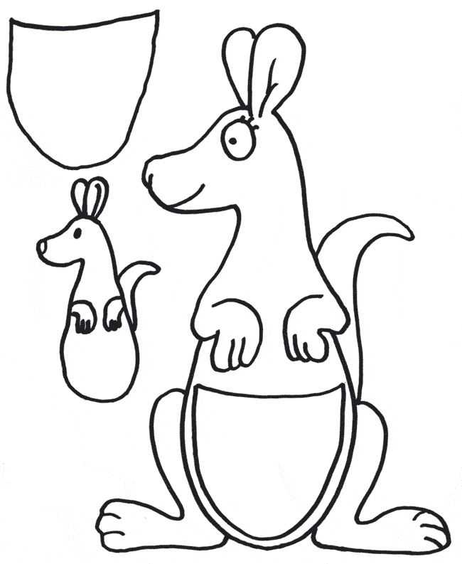 kangaroo coloring sheet printable