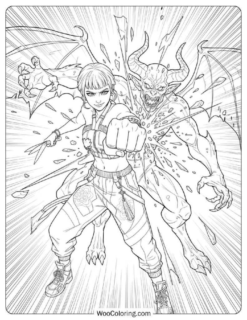 printable coloring kpop demon hunters coloring pages