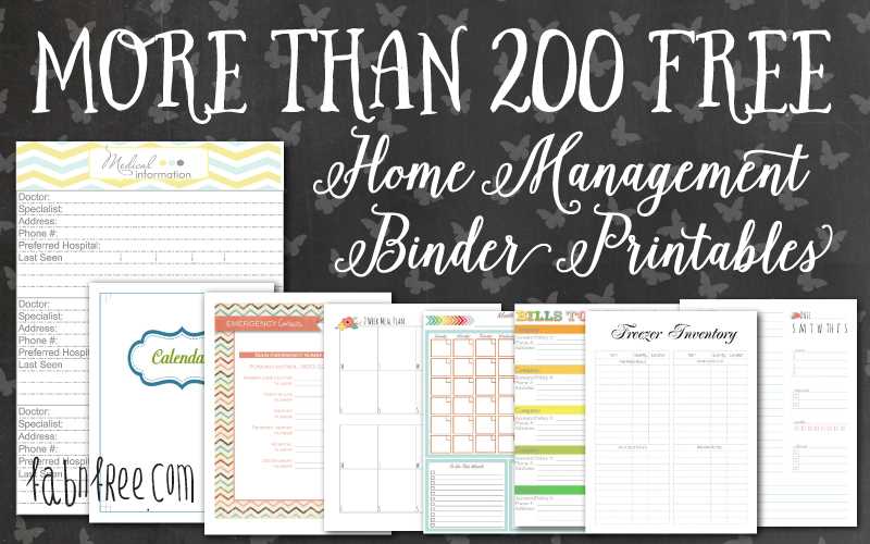 free household printables