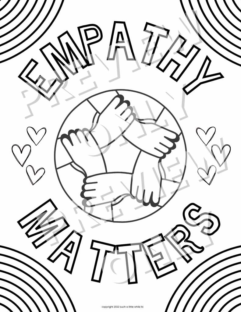 kindness coloring pages free printable