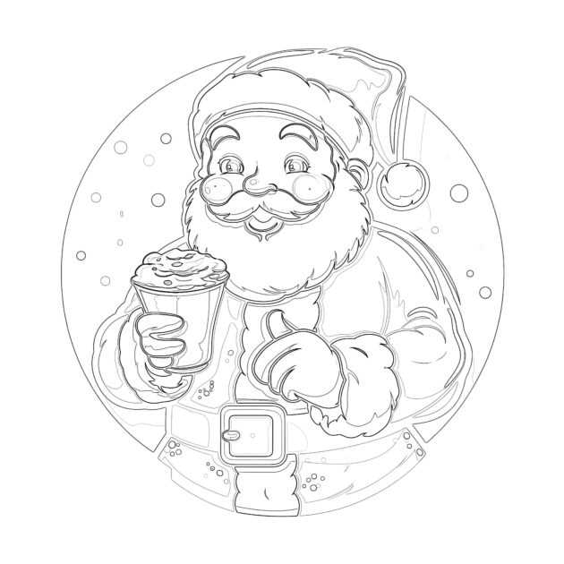 free printable coloring pages of santa claus