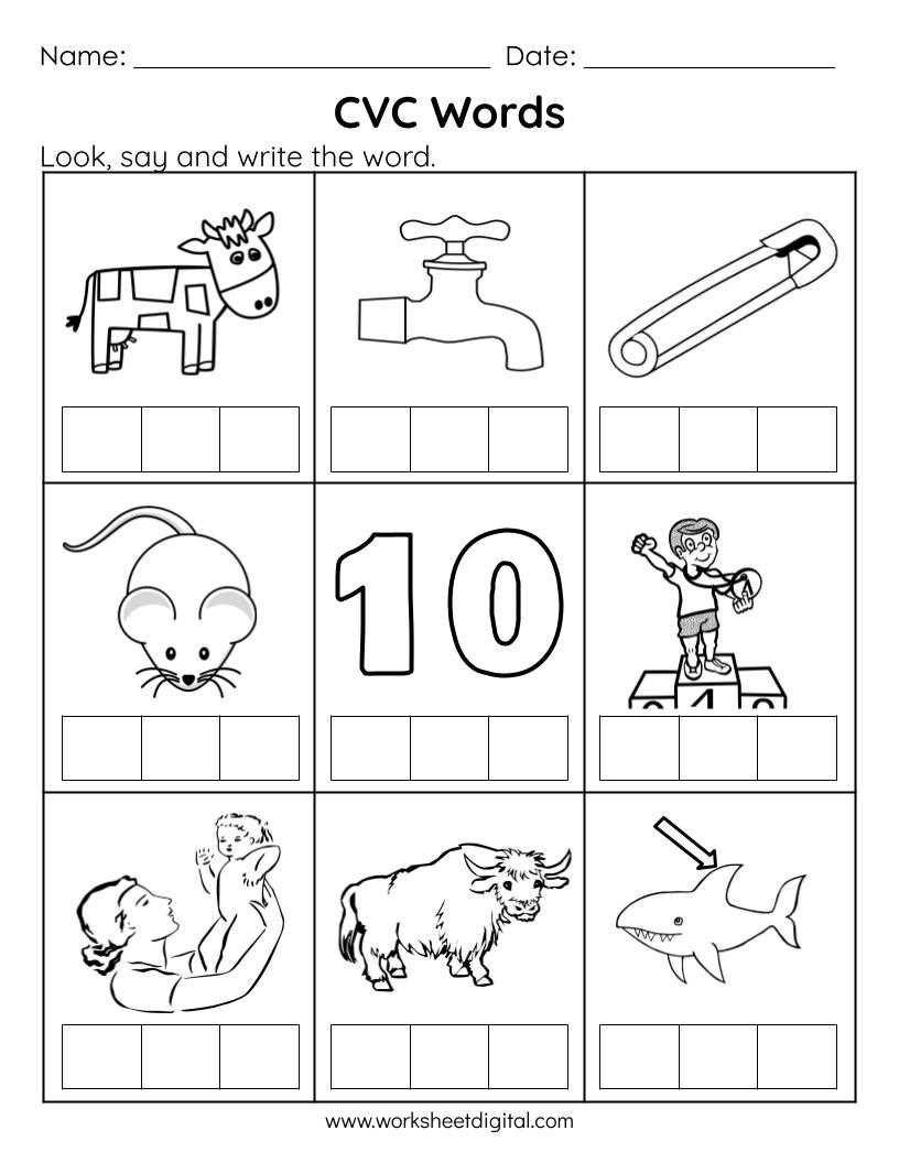 cvc printable worksheets