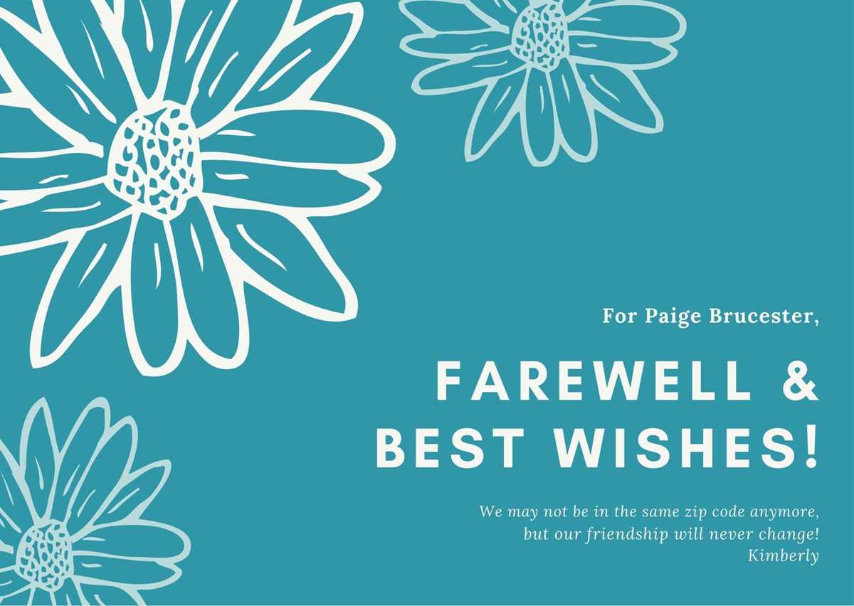 printable goodbye card for coworker