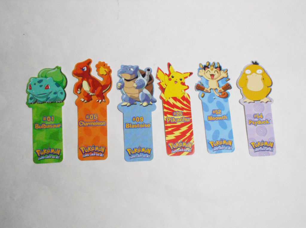 pokemon printable bookmarks