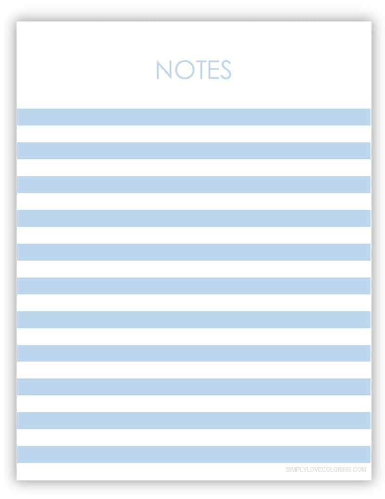 printable note pages printable note pages