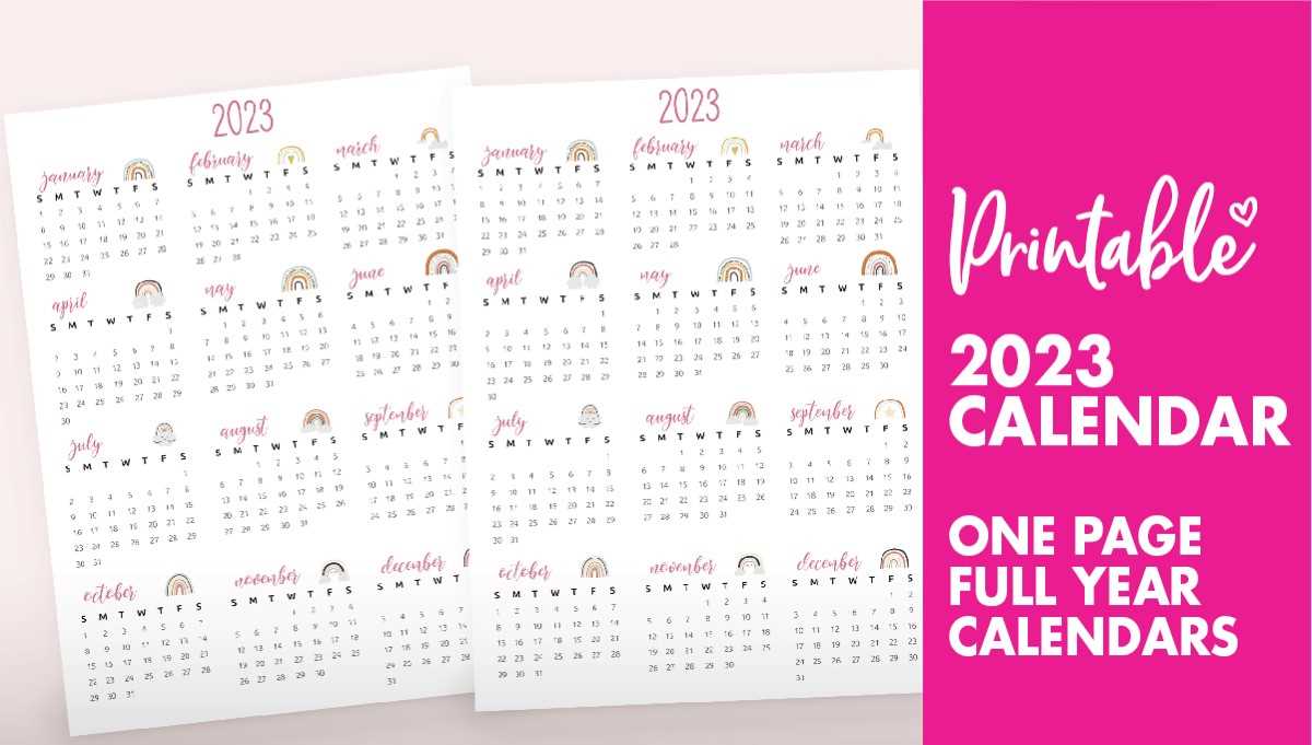 calendario 2023 printable